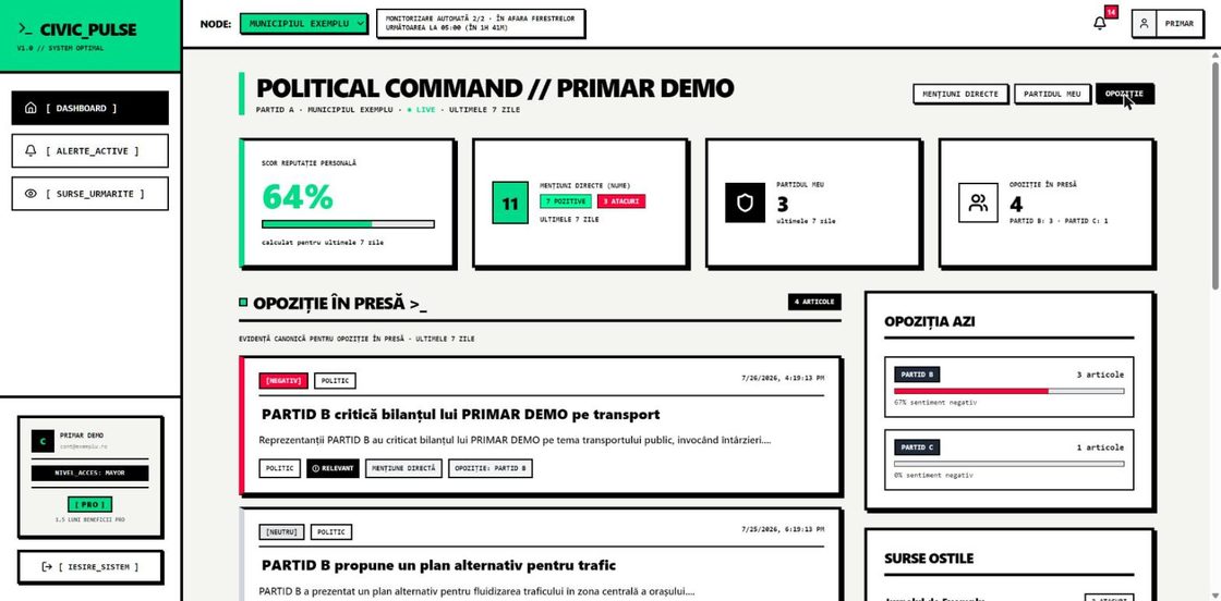 Feed cu dovezi și audit trail pentru fiecare mențiune în presă